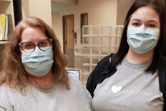 UHEW members wearing their shirts to support their bargaining team
